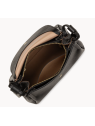 Lancaster 470-89 - CUIR DE VACHETTE - NOIR porté travers rabat accordéon double de lancaster sacs-a-mains