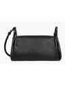 Lancaster 470-88 - CUIR DE VACHETTE - NOIR porté travers rabat accordéon double sacs-a-mains
