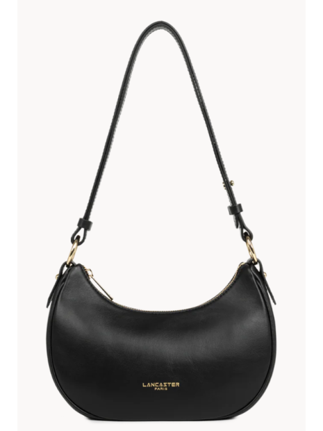 Lancaster 480-075 - CUIR DE VACHETTE - NOI sac demi-lune donna aria de lancaster sacs-a-mains