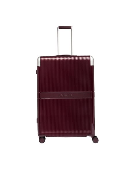 Lancel A13450 - POLYCARBONATE/CUIR - BO valise grande taille empreinte de lance valise