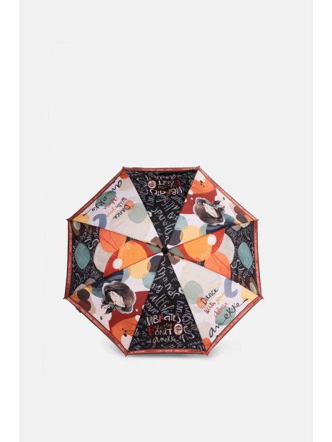 Anekke 40473-201 - POLYESTER - NOIR/ORA parapluie canne long automatique alma parapluie
