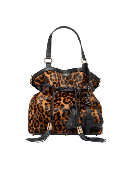Lancel A13752 - CUIR DE VACHETTE - MCO  sac seau premier flirt taille m leopard sacs-a-mains