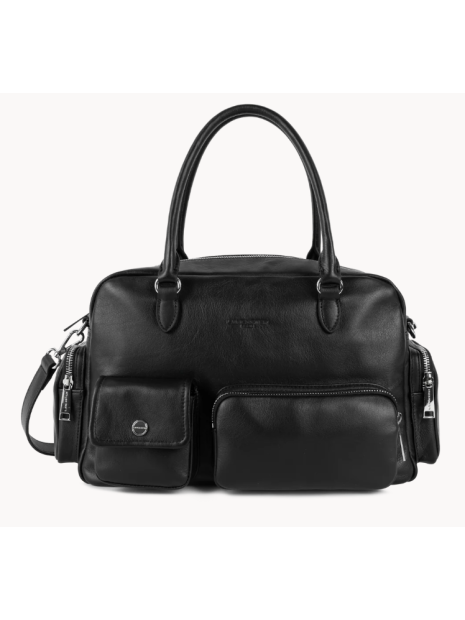 Lancaster 576-008 - CUIR DE VACHETTE - NOI sac à main bowling sacs-a-mains