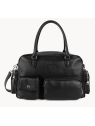 Lancaster 576-008 - CUIR DE VACHETTE - NOI sac à main bowling sacs-a-mains
