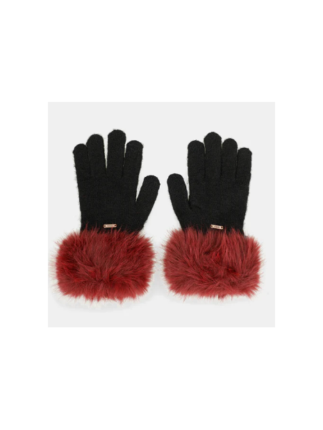 Anekke 41482-071 - POLYESTER - NOIR gants bicolor froufrou gants-femme