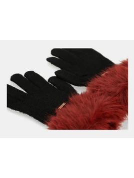 Anekke 41482-071 - POLYESTER - NOIR gants bicolor froufrou gants femme