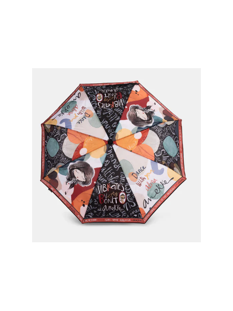 Anekke 40473-101 - POLYESTER - NOIR parapluie automatique pliant petite-maroquinerie