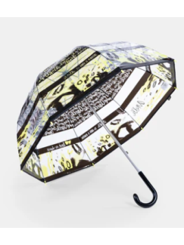 Anekke 40483-212 - POLYESTER - NOIR/JAU parapluie canne transparent parapluie