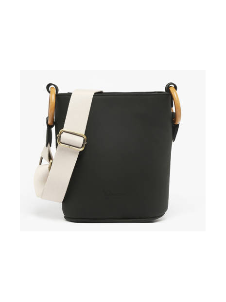Woomen WCRO22 - POLYURÉTHANE - BLACK sac seau bandoulière sacs-a-mains
