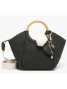 Woomen WCRO23 - POLYURÉTHANE - BLACK sac porté main ou bandoulière m sacs-a-mains