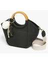 Woomen WCRO23 - POLYURÉTHANE - BLACK sac porté main ou bandoulière m sacs-a-mains