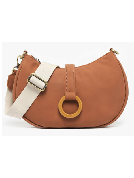 Woomen WCRO29 - POLYURÉTHANE - BROWN sac demi lune porté travers sacs-a-mains