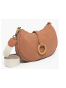Woomen WCRO29 - POLYURÉTHANE - BROWN sac demi lune porté travers sacs-a-mains