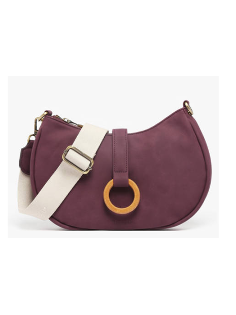 Woomen WCRO29 - POLYURÉTHANE - GRAPE sac demi lune porté travers sacs-a-mains