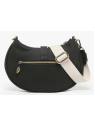 Woomen WCRO29 - POLYURÉTHANE - BLACK sac demi lune porté travers sacs-a-mains