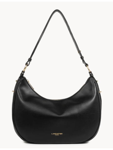 Lancaster 480-077 - CUIR DE VACHETTE - NOI grand sac besace sacs-a-mains