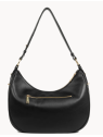 Lancaster 480-077 - CUIR DE VACHETTE - NOI grand sac besace sacs-a-mains