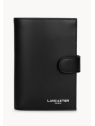 Lancaster 137-15 - CUIR DE VACHETTE - NOIR portefeuille femme patte pression smooth portefeuille-homme