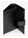 Lancaster 137-15 - CUIR DE VACHETTE - NOIR portefeuille femme patte pression smooth portefeuille-homme