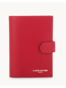 Lancaster 137-15 - CUIR DE VACHETTE - ROUG portefeuille femme patte pression smooth portefeuille-homme