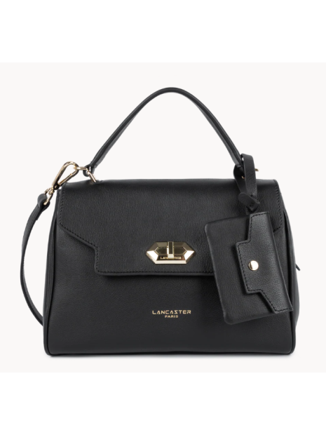 Lancaster 572-102 - CUIR DE VACHETTE - NOI sac a main porté bandoulière sacs-a-mains