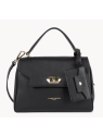 Lancaster 572-102 - CUIR DE VACHETTE - NOI sac a main porté bandoulière sacs-a-mains