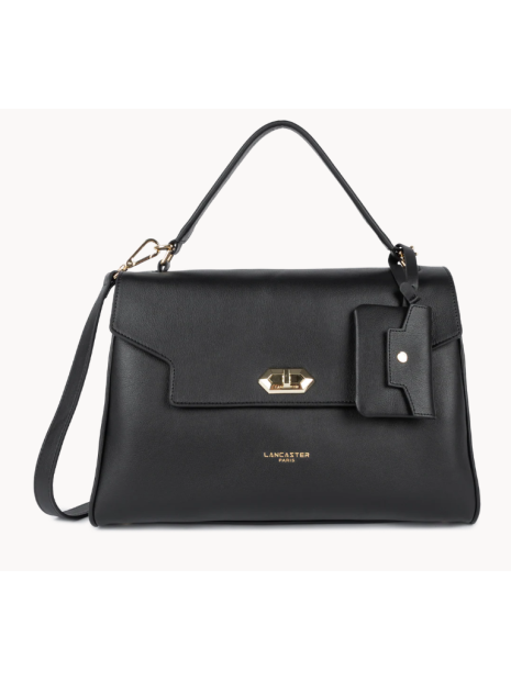 Lancaster 572-103 - CUIR DE VACHETTE - NOI grand sac cabas épaule sacs-a-mains