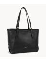 Lancaster 529-93 - CUIR DE VACHETTE - NOIR sac cabas épaule sacs-a-mains
