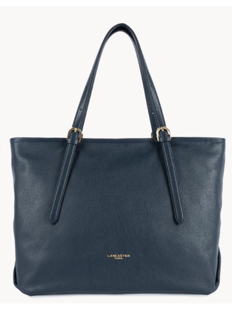 Lancaster 529-93 - CUIR DE VACHETTE - BLEU sac cabas épaule sacs-a-mains