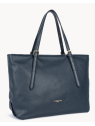 Lancaster 529-93 - CUIR DE VACHETTE - BLEU sac cabas épaule sacs-a-mains