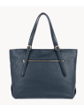 Lancaster 529-93 - CUIR DE VACHETTE - BLEU sac cabas épaule sacs-a-mains