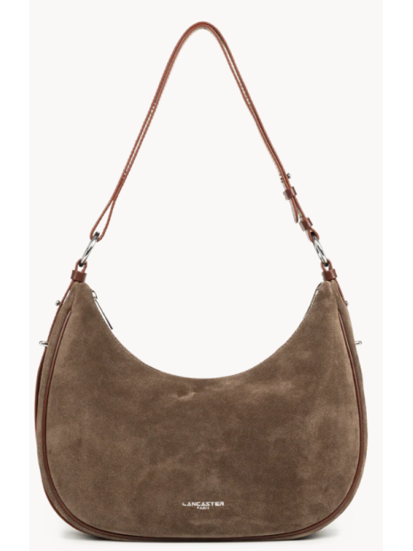 Lancaster 480-082 - CUIR DE VACHETTE VELOU grand sac besace porté épaule sacs-a-mains