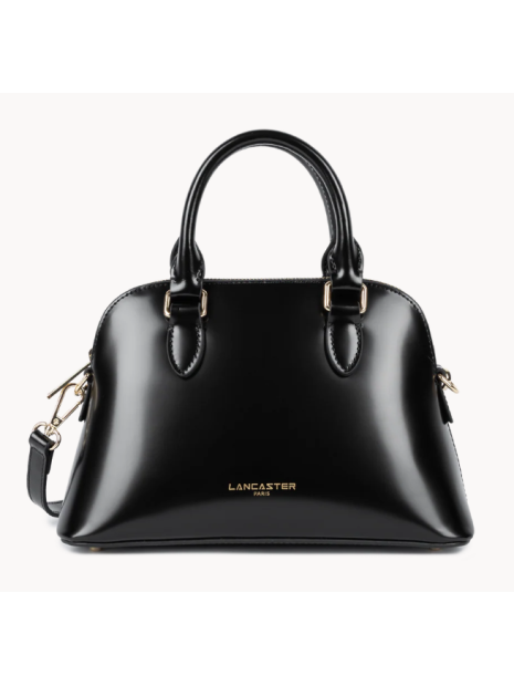 Lancaster 531-063 - CUIR DE VACHETTE - NOI sac demi lune porté main ou travers sacs-a-mains