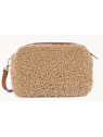 Lancaster 518-022 - POLYESTER/CUIR - COGNA sac trotteur moumoute sacs-a-mains
