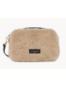 Lancaster 518-022 - POLYESTER/CUIR - BEIGE sac trotteur moumoute sacs-a-mains