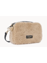 Lancaster 518-022 - POLYESTER/CUIR - BEIGE sac trotteur moumoute sacs-a-mains