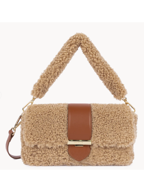 Lancaster 518-023 - POLYESTER/CUIR - COGNA sac baguette sacs-a-mains