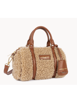 Lancaster 518-053 - POLYESTER/CUIR - COGNA sac polochon mini lancaster moumoute Sacs à mains