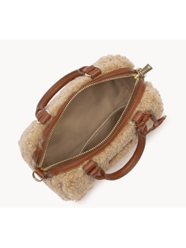 Lancaster 518-053 - POLYESTER/CUIR - COGNA sac polochon mini lancaster moumoute Sacs à mains