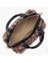 Lancaster 518-053 - POLYESTER/CUIR - NOIR  petit sac polochon moumoute sacs-a-mains