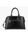 Lancaster 524-114 - CUIR DE VACHETTE - NOI grand sac demi lune sacs-a-mains