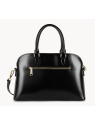 Lancaster 531-064 - CUIR DE VACHETTE - NOI grand sac demi lune sacs-a-mains