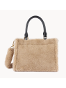 Lancaster 518-055 - POLYESTER/CUIR - BEIGE mini sac cabas main sacs-a-mains