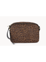 Lancaster 518-046 - POLYESTER/CUIR - LÉOPA sac porté travers s sacs-a-mains