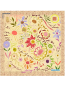 La Seta Mantero 742548984 - SOIE - JAUNE carre de soie 70x70 dites le avec des fleurs carre-de-soie