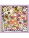 La Seta Mantero 742550001 - SOIE - ROSE carré de soie 70x70cm new word summer carre-de-soie