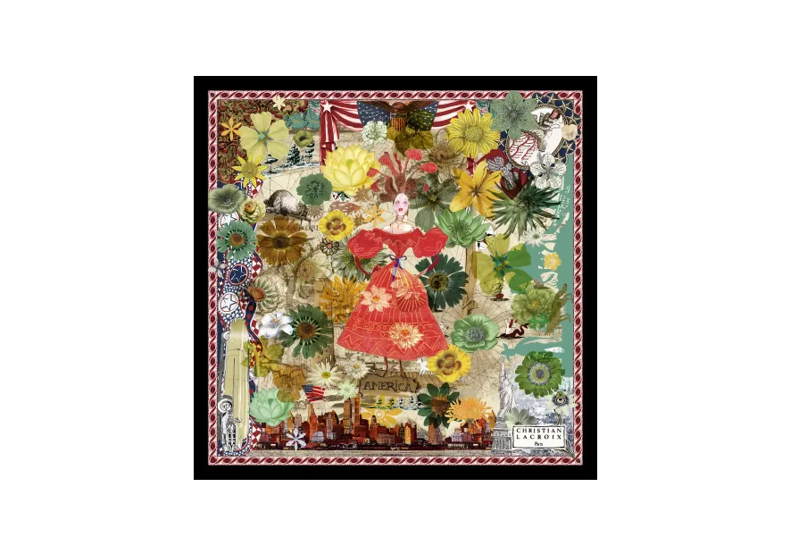 carré de soie 70x70cm new word summer
