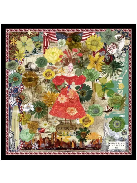 La Seta Mantero 742550001 carré de soie 70x70cm new word summer carre de soie