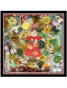 La Seta Mantero 742550001 - SOIE - VERT carré de soie 70x70cm new word summer carre-de-soie