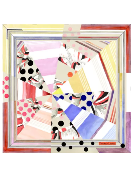 La Seta Mantero 742549679 carré de soie 70x70cm objectif couleur carre-de-soie